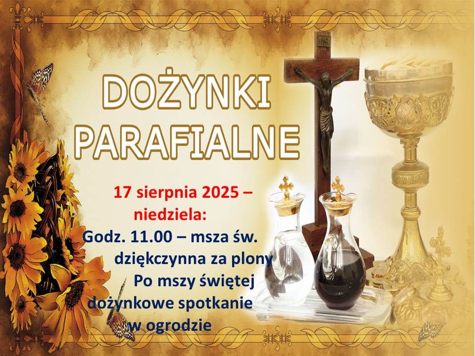 Zaproszenie na Dożynki Parafialne