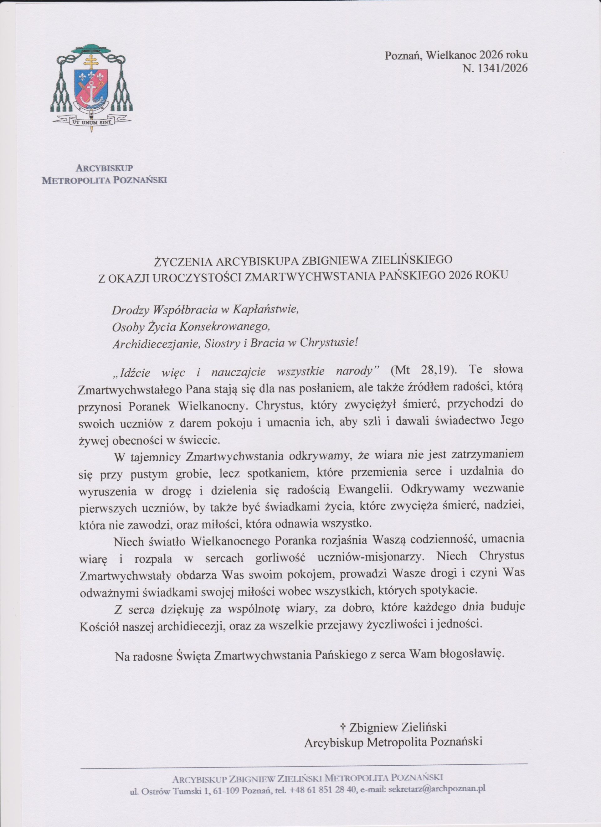 Życzenia Księdza Arcybiskupa